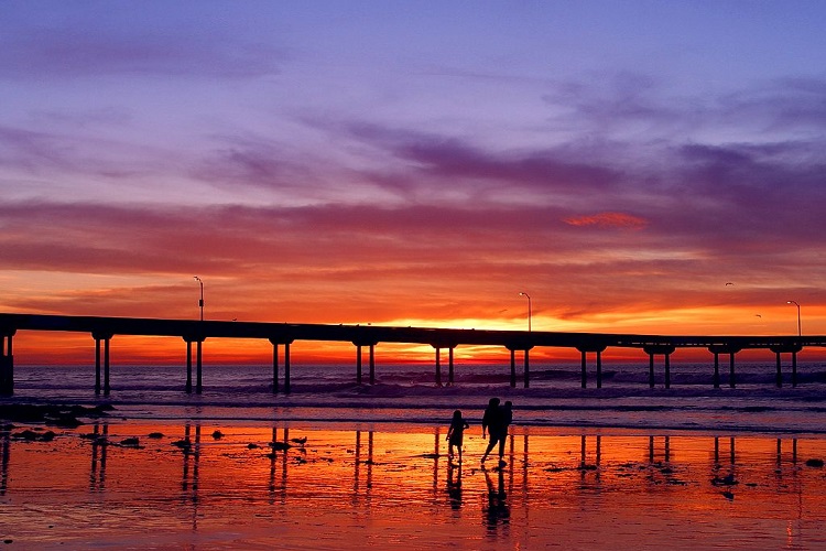 cheap flights to san diego Sunset_pier