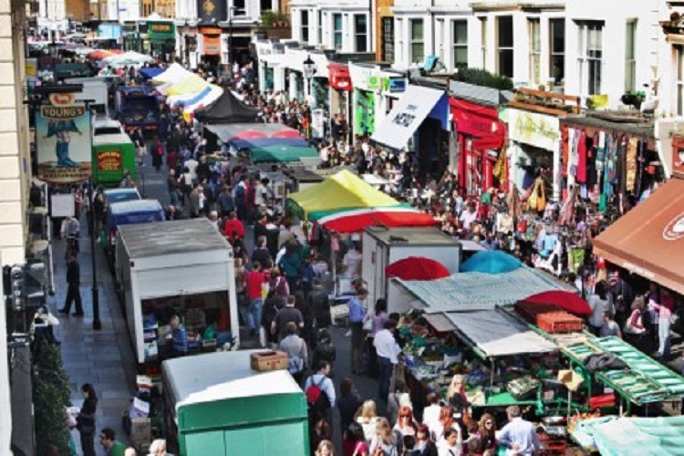 cheap flights to london and the portobello market