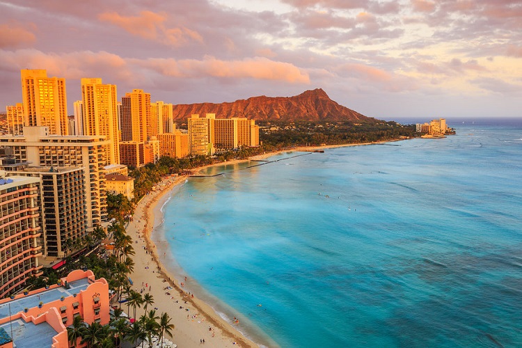 cheap flights to Honolulu sunset